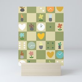 Color object checkerboard collection 23 Mini Art Print