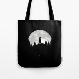 Earthman In Front Of Moon Tote Bag