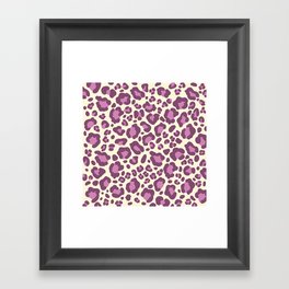 Pink Leopard Print Framed Art Print