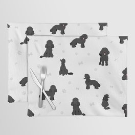 Toy Poodle Seamless Pattern Different Poses 73 Placemat