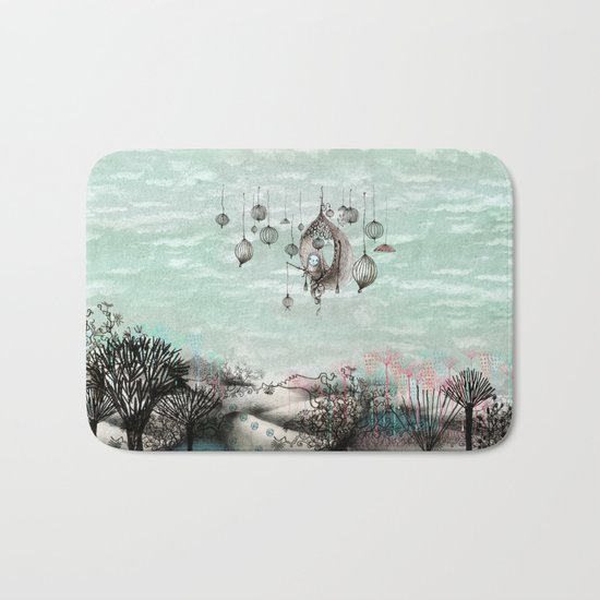 Blue Monster Bath Mat