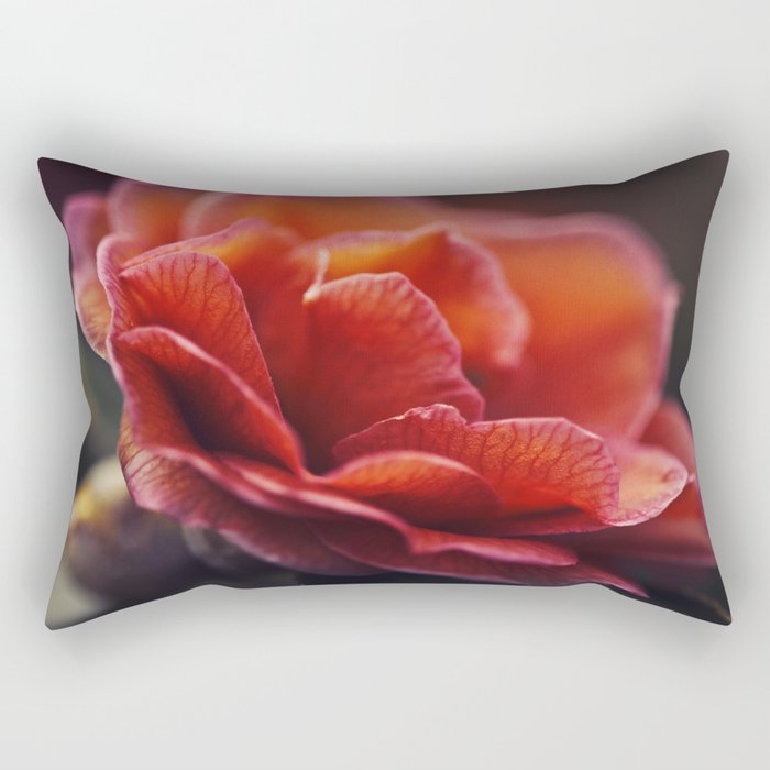 Fiery Petals Rectangular Pillow