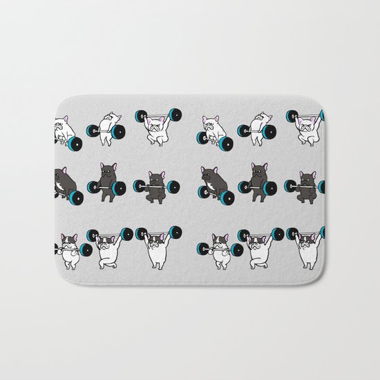 OLYMPIC LIFTING FRENCHIE Bath Mat