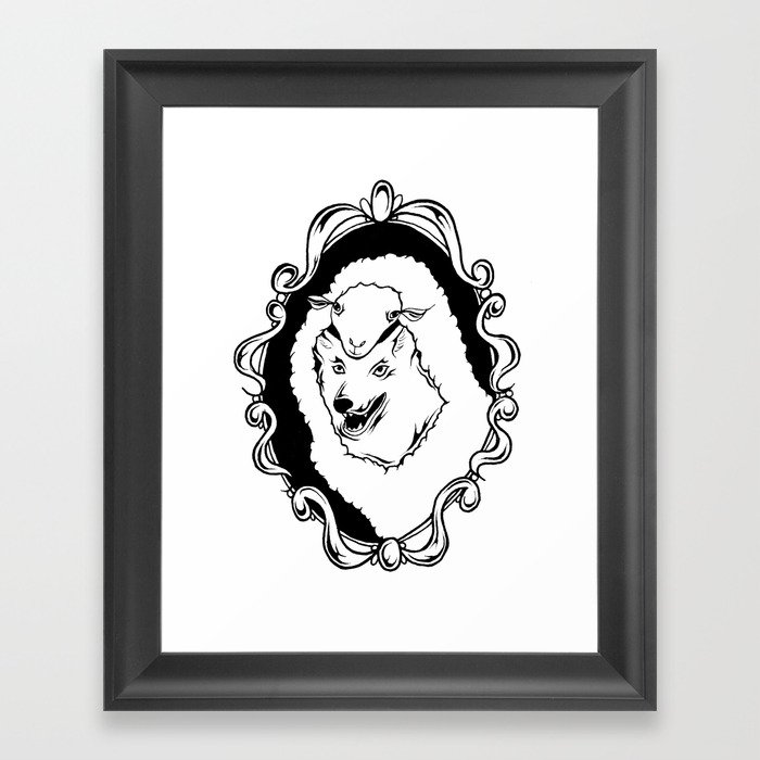 Wolf In Sheep's Clothing Framed Art Print
