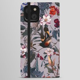 Floral and Birds XL iPhone Wallet Case