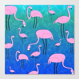 Flamingo Pond Canvas Print