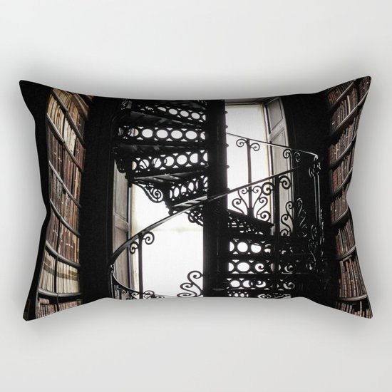 Trinity College Library Spiral Staircase Rectangular Pillow