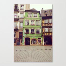Old pretty building in Strasbourg, France | French Middle Age Architecture  Canvas Print