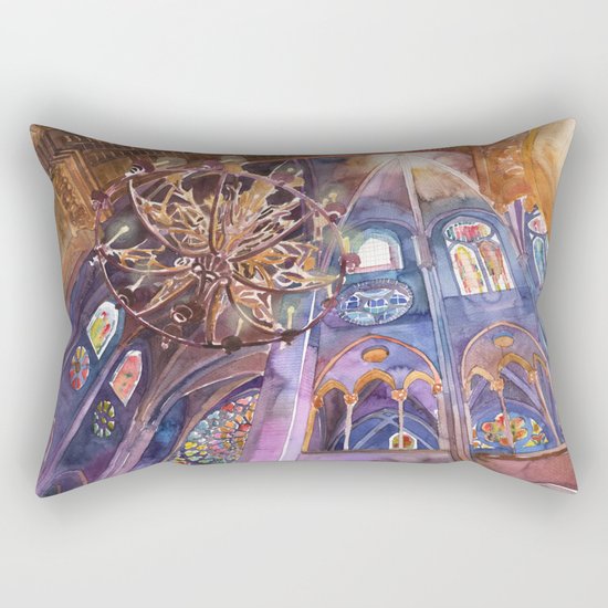 Notre Dame interior Rectangular Pillow