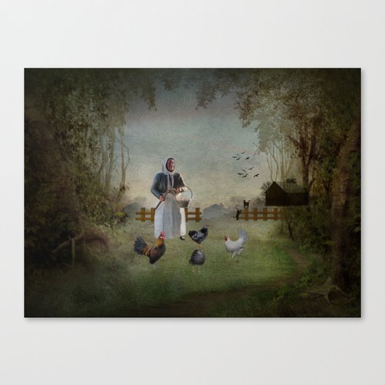 Collecting the Eggs Canvas Print
