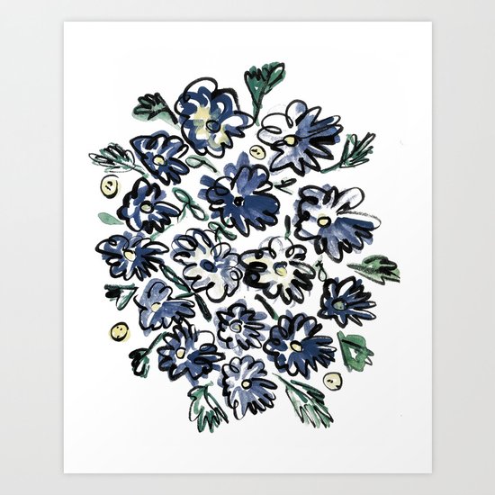 Flower Bunches Art Print
