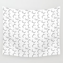 free scribble 13 black and white Wall Tapestry