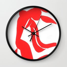 Henri Matisse, Rouge Freedom, Nude (Red Freedom, Nude) lithograph modernism portrait painting Wall Clock