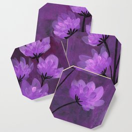 Very Peri Floral Art Coaster