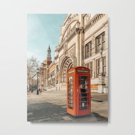 London Phone Booth Metal Print | England, Midcentury, Phonebooth, Red, Travel, Phone, Victoria, Street, East, Lifestyle 