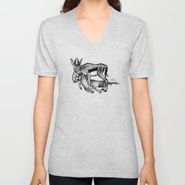 Gazelle, King of jungle V Neck T Shirt