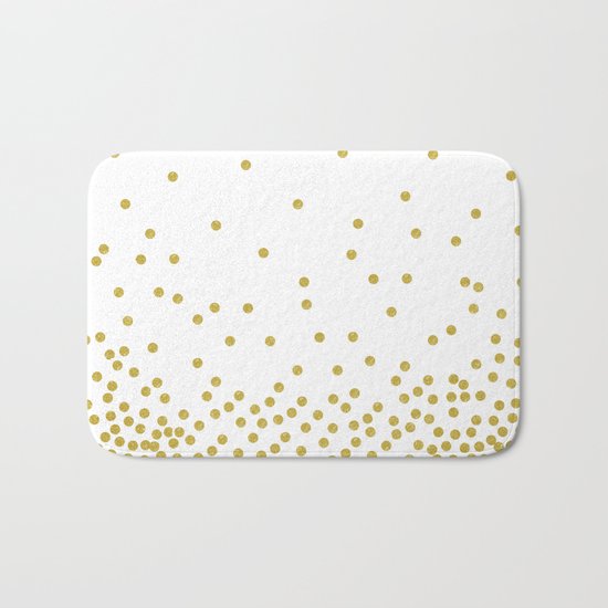 Golden Confetti Bath Mat