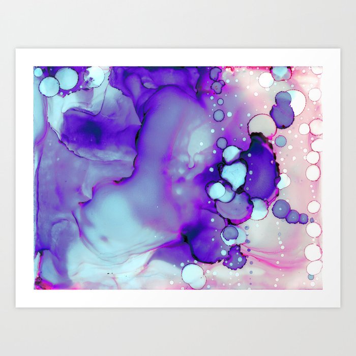 Becoming Abstract Painting in Amethyst Rose Art Print