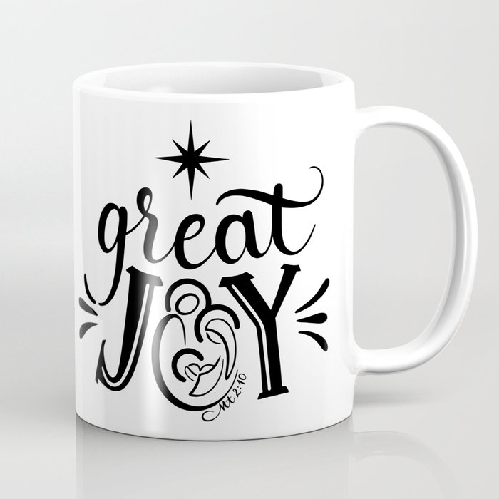 Great Joy - Nativity Christmas Bible verse Matthew 2:10 Coffee Mug