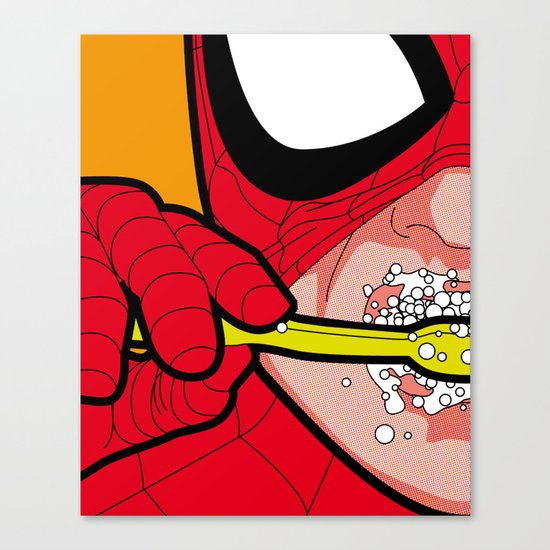 The secret life of heroes - SpiderBrush Canvas Print