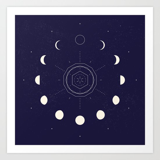 Moon Phases Art Print