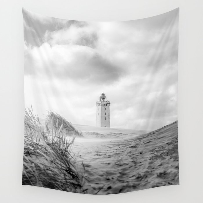 Denmark Black and White Wall Tapestry