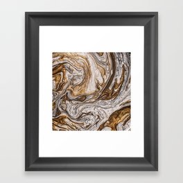 Golden Swirl Framed Art Print