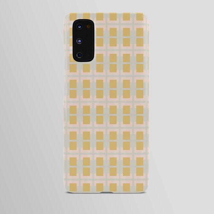 80s Mid Century Rectangles Yellow Ochre Android Case