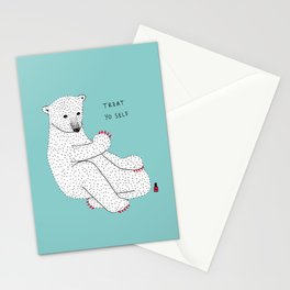 Classy Claws Polar Bear Stationery Card