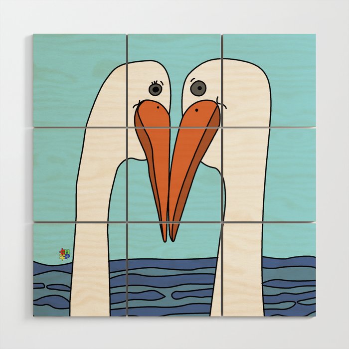 Stork Love Wood Wall Art