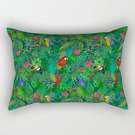 Jungle Bird Watching   Rectangular Pillow