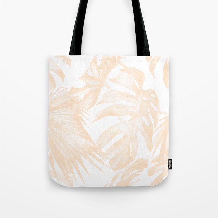 Island Vacation Hibiscus Palm Light Mango Tote Bag