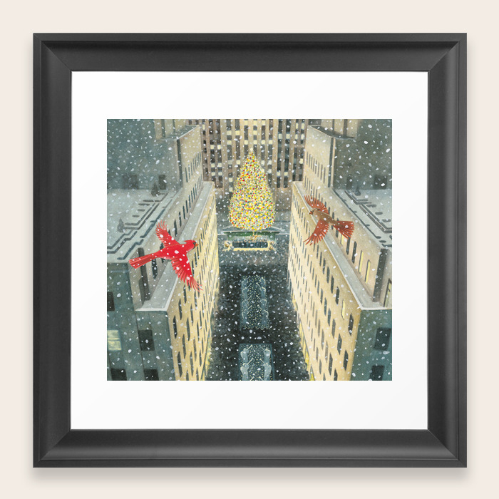 Red And Lulu And The Rockefeller Center Christmas Tree Framed Art Print By Tavaresbooks Society6