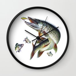 Musky Fishing Wall Clock