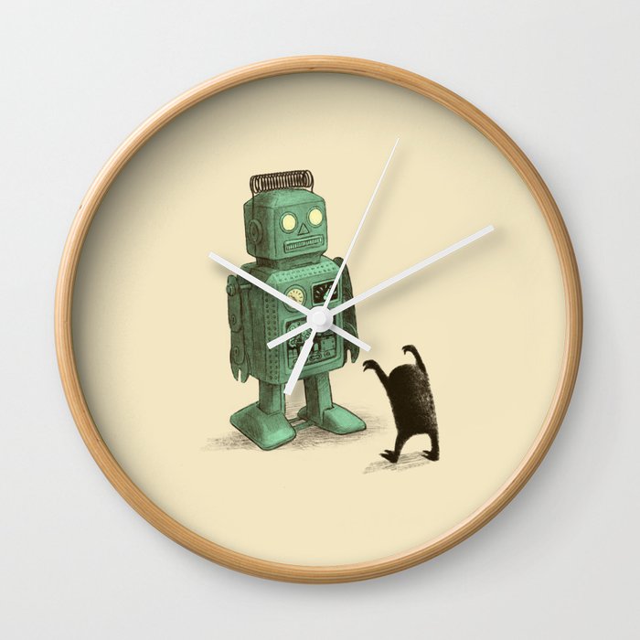Robot vs Alien  Wall Clock