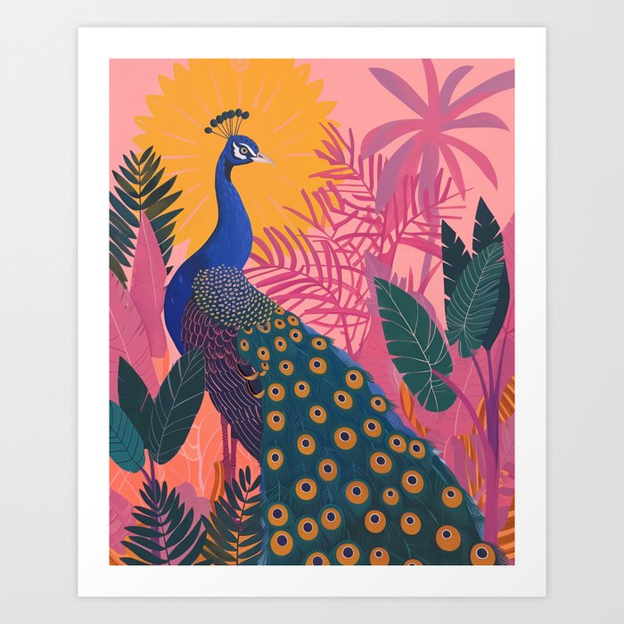 ★Original ART  ‘Peacock’ Vintage Peacock Wall Art, Printable Peacock Bird, Peacock