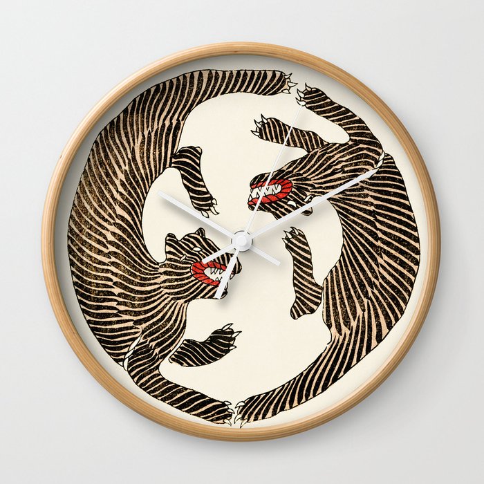 Japanese Tigers by Taguchi Tomoki 1860-1869 - Tiger Wall Clock