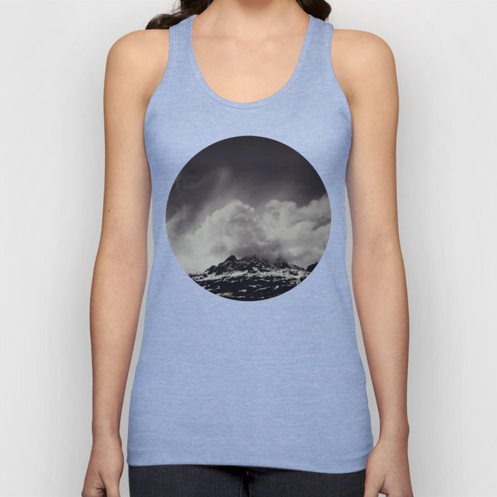 Mountainscape Black and White Tank Top