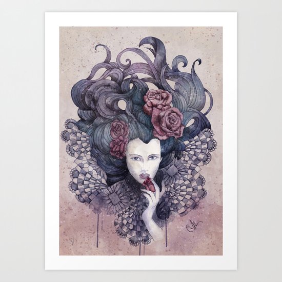 Indigo eyes Art Print