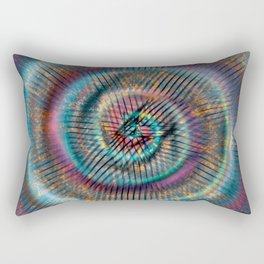 Color Sound-2 (rainbow gasoline spiral splatter) Rectangular Pillow