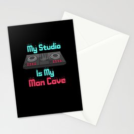 My Studio Is My Man Cave Stationery Card