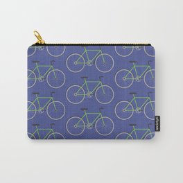 Green bikes on blue Carry-All Pouch