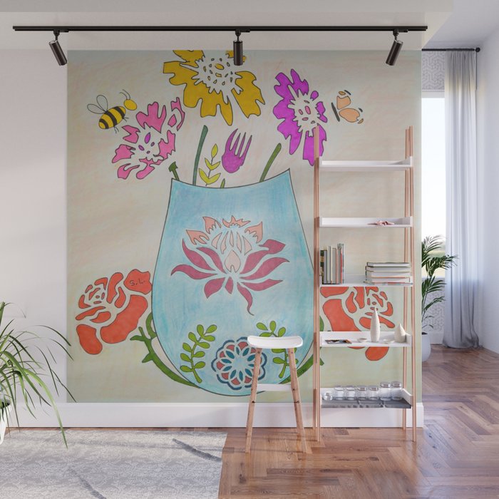 To Bee or To Butterfly Wall Mural