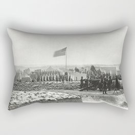 Union Artillery Bunker At Fort Richardson Virginia - Civil War - 1861 Rectangular Pillow