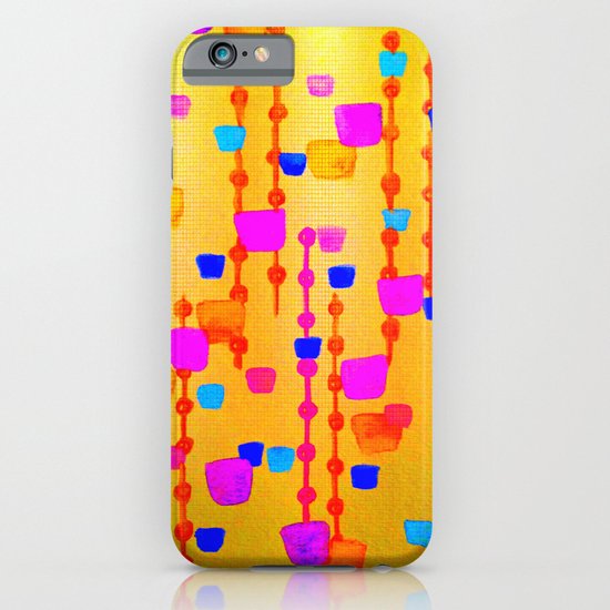 POLKA DOT MATRIX - Bright Bold Cheerful Dotty Geometric Squares Circles Abstract Watercolor Painting iPhone & iPod Case