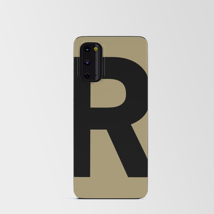 Letter R (Black & Sand) Android Card Case