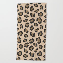 Leopard Print Pattern Beach Towel