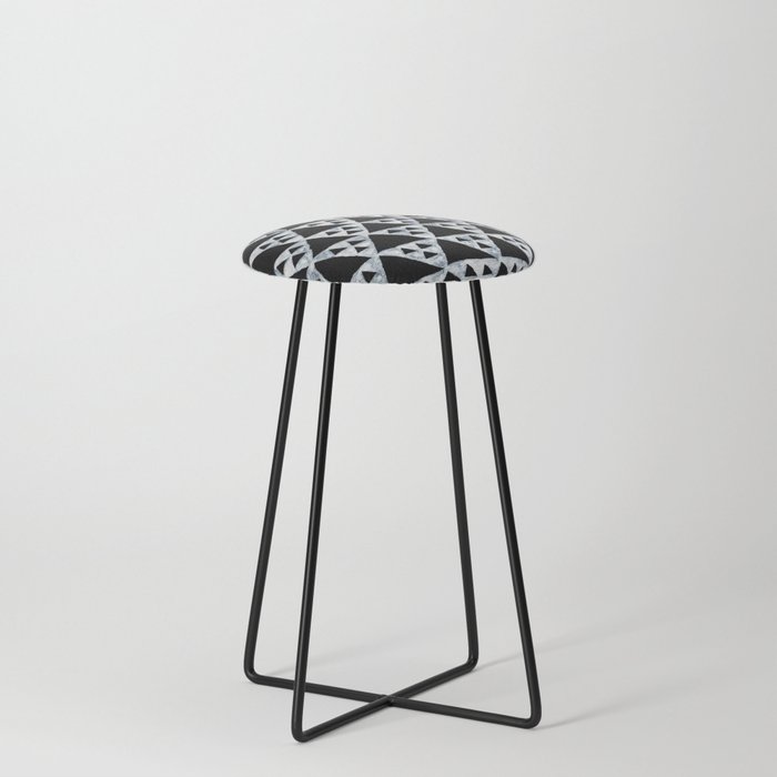 Silver Triangles No. 2 Counter Stool