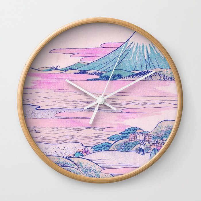Mount Fuji Ukiyo-e Japanese Vintage Art Wall Clock