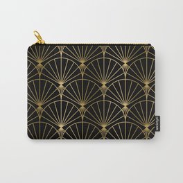 Black and gold art-deco geometric pattern Carry-All Pouch | Art Deco, Black, Pattern, Gold, Elegant, Geometric, Abstract, Graphicdesign, Digital 